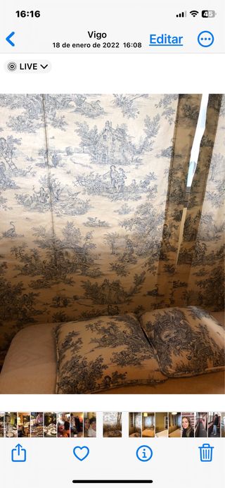 Estores venecianos toile de jouy tela