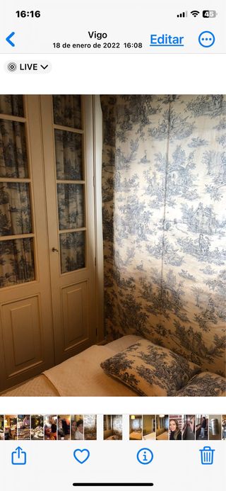 Estores venecianos toile de jouy tela