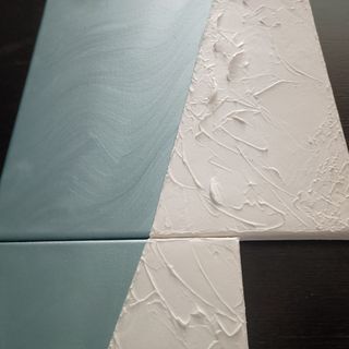 Quadro tela trittico dipinto a mano