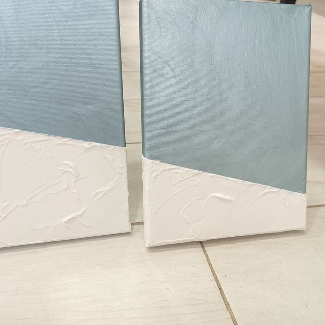 Quadro tela trittico dipinto a mano