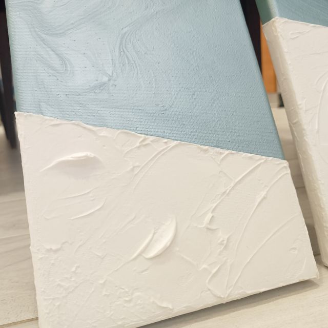 Quadro tela trittico dipinto a mano