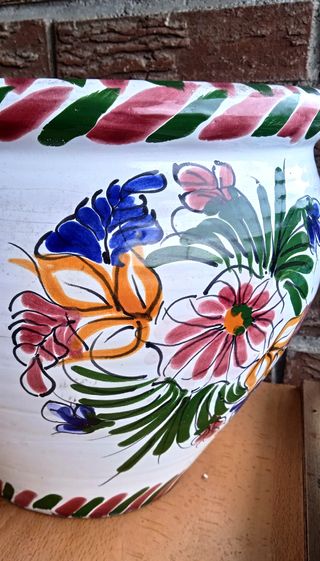 Maceta de barro vintage