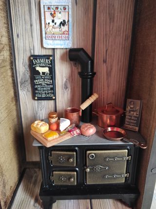 Scena, cucina antica Diorama 