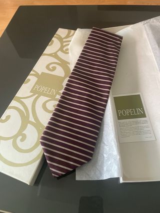 Corbata popelín tejidos naturales