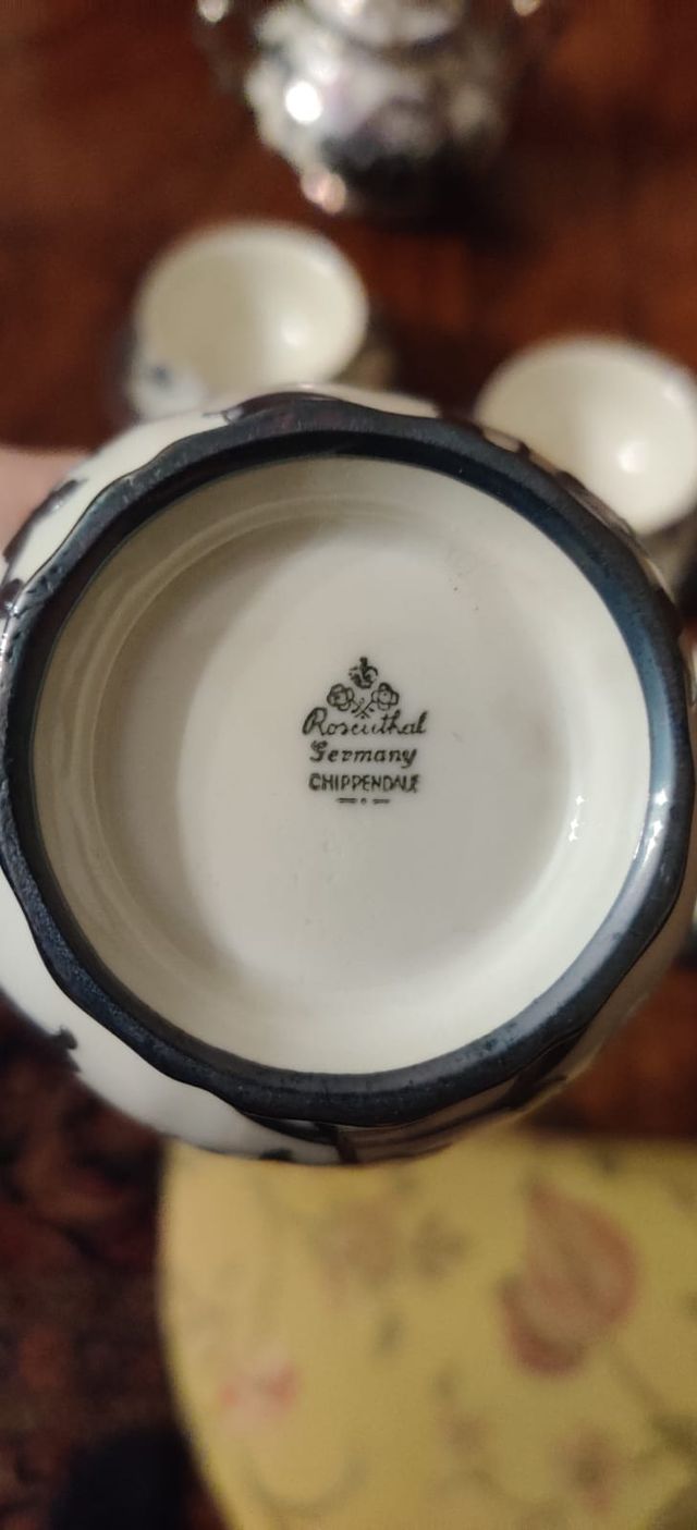 Set Rosenthal in porcellana Bavaria e argento 925