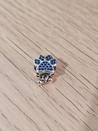 Charm de plata huella de perro y hueso
