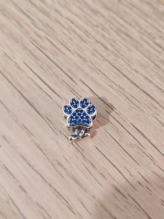 Charm de plata huella de perro y hueso