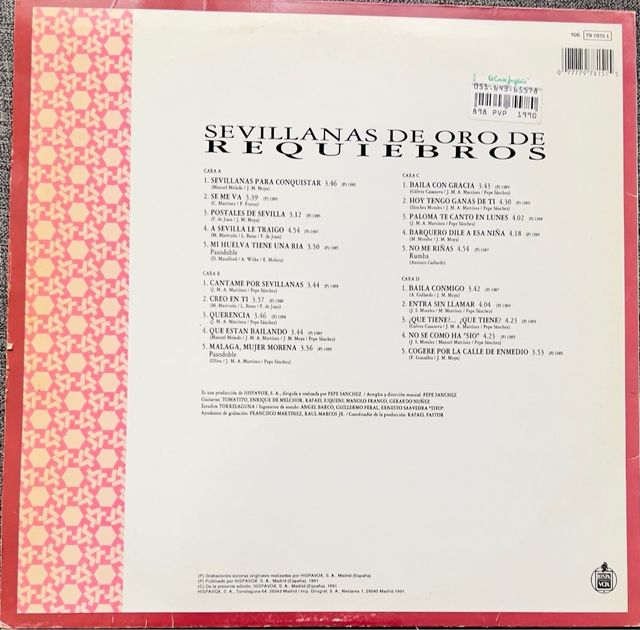 Vinilo REQUIEBROS Sevillanas de oro