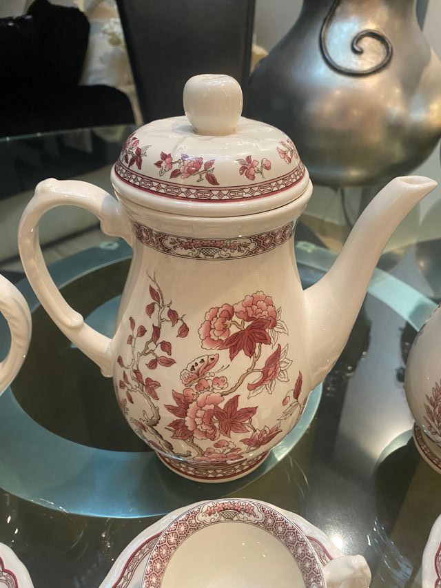 Juego de cafe de porcelana San Claudio de 12