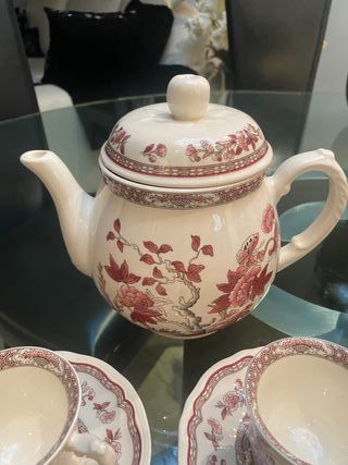 Juego de cafe de porcelana San Claudio de 12