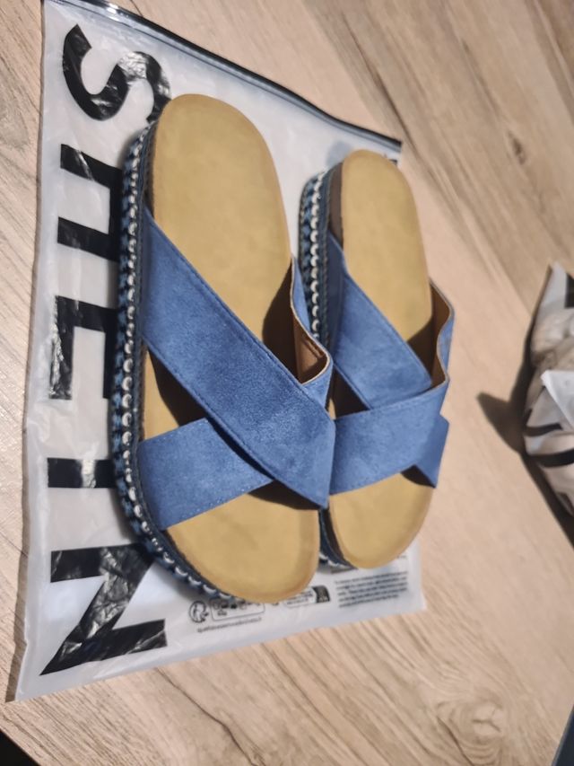 Sandàlies d de verano color Azul con tac