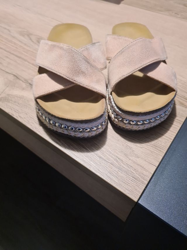 Sandàlias Planas color Rosa Malva