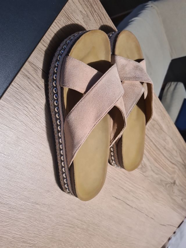 Sandàlias Planas color Rosa Malva