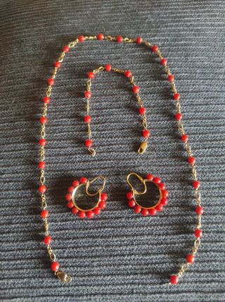 CONJUNTO CORAL Y ORO