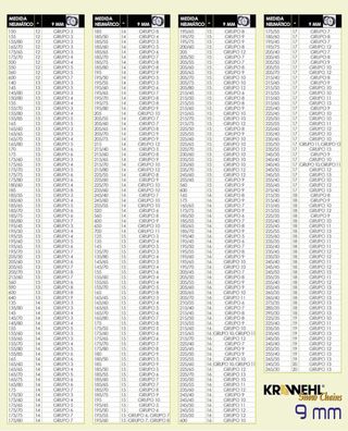 Cadenas de nieve 9mm rombo grupo 10