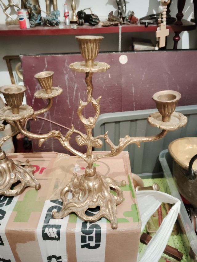 Candelabros de bronce