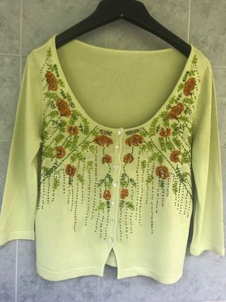 Cardigan corto con perline tg S 