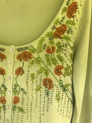 Cardigan corto con perline tg S 