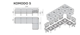 sofa modular 5 plalzas liquidación exposición