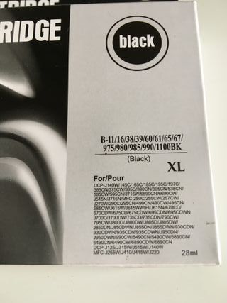 Cartuchos de tinta negra para impresora