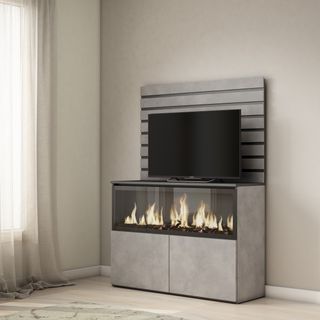 Aparador, 107x145x35cm, Chimenea eléctrica XXL