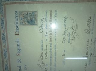 Diplamas antiguos de Alcoy