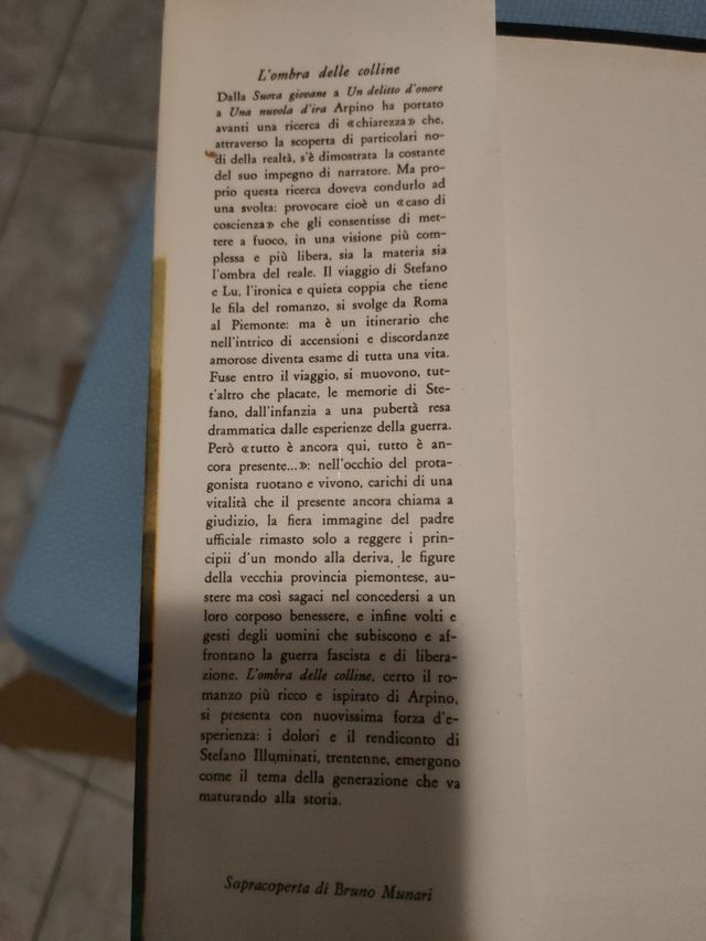 Libro, l'ombra delle colline