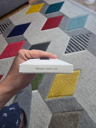 Correa Apple watch original eslabones de cuero neg