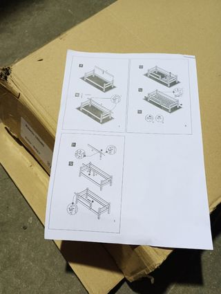 Cama bialy 180x80 nueva