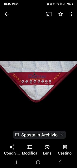 Materasso matrimoniale una piazza e mezzo