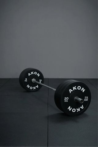 Pack Discos Bumper Negros y Barra