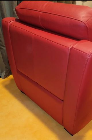 Butaca de piel reclinable