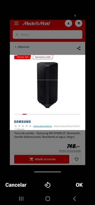 Torre sonido alta gama