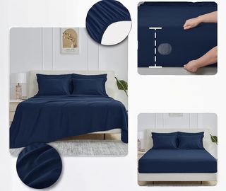 5 piezas de cama 150 tamaño queen , color azul