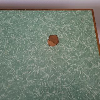 Tavolo vintage in rovere con piano in formica