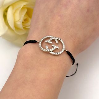 Pulsera macrame de oro blanco 18kt
