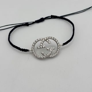 Pulsera macrame de oro blanco 18kt