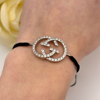 Pulsera macrame de oro blanco 18kt