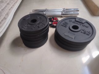 2 mancuernas con 12 discos