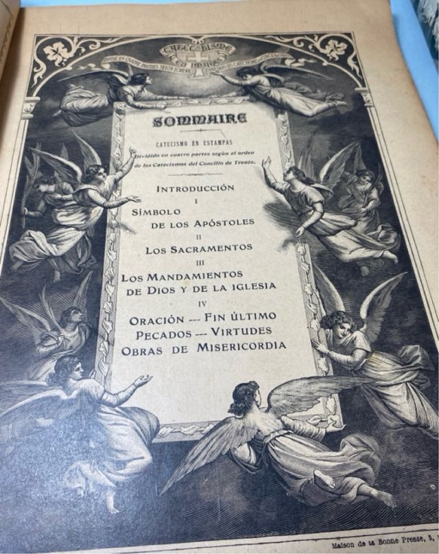 Libro “Catecismo en Estampas” año 1908. Grabados