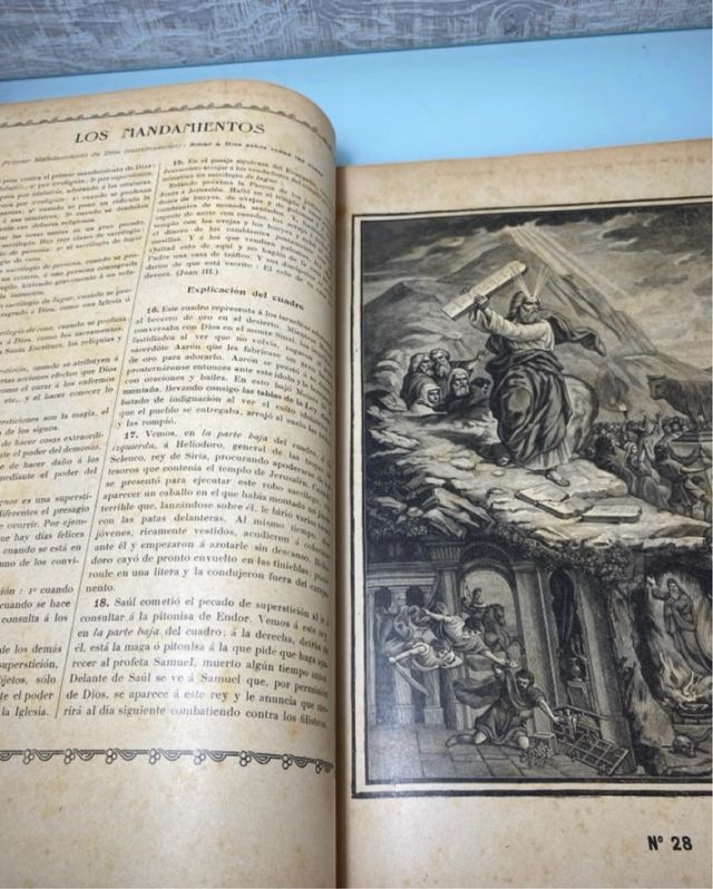 Libro “Catecismo en Estampas” año 1908. Grabados