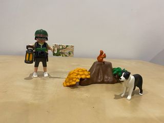 Excursionista con perro de Playmobil Border Collie