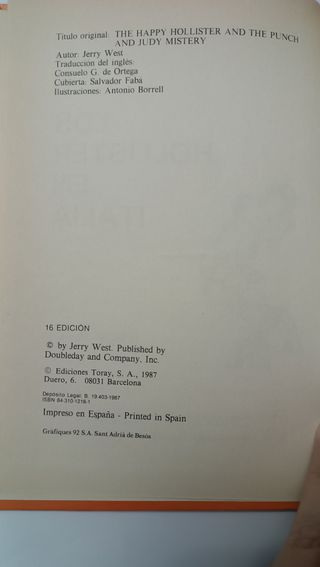 Libro Los Hollister en Italia