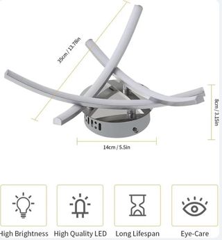 Lámpara de techo led moderna 4000k 21w 35cm