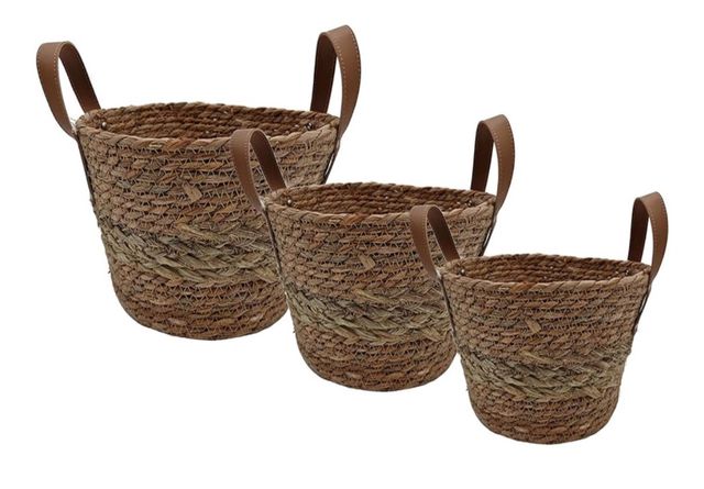 LOTE DE 3 CESTAS CON ASAS 