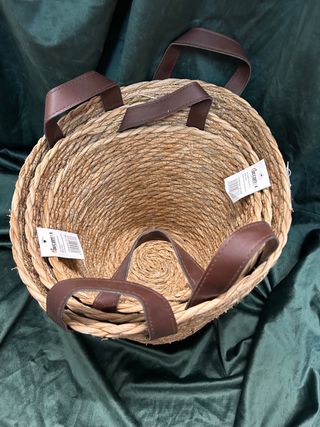 LOTE DE 3 CESTAS CON ASAS