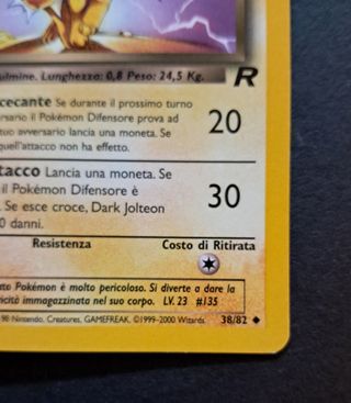 Card Dark Jolteon 1 ed 1999-2000
