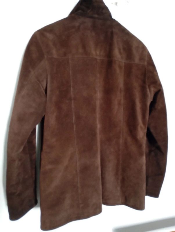 Giacca scamosciata con interno trapuntato donna,