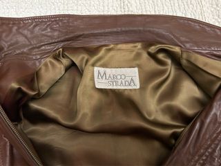 Cazadora piel marron t 60 MARCO STRADA