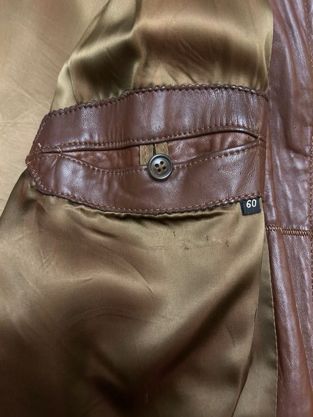 Cazadora piel marron t 60 MARCO STRADA